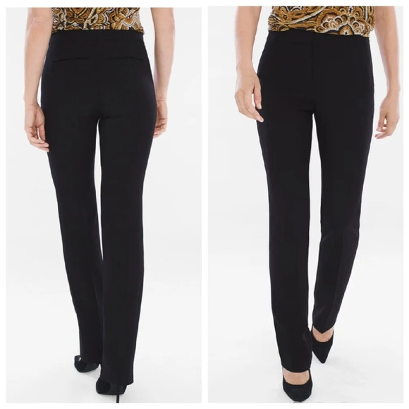 NWT Chico's Navy So Slimming Straight leg Trousers.  Size 1.5 short. 10P. - Picture 9 of 13